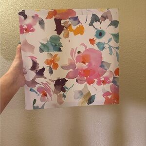 Source Unknown Multicolor Floral Canvas Art